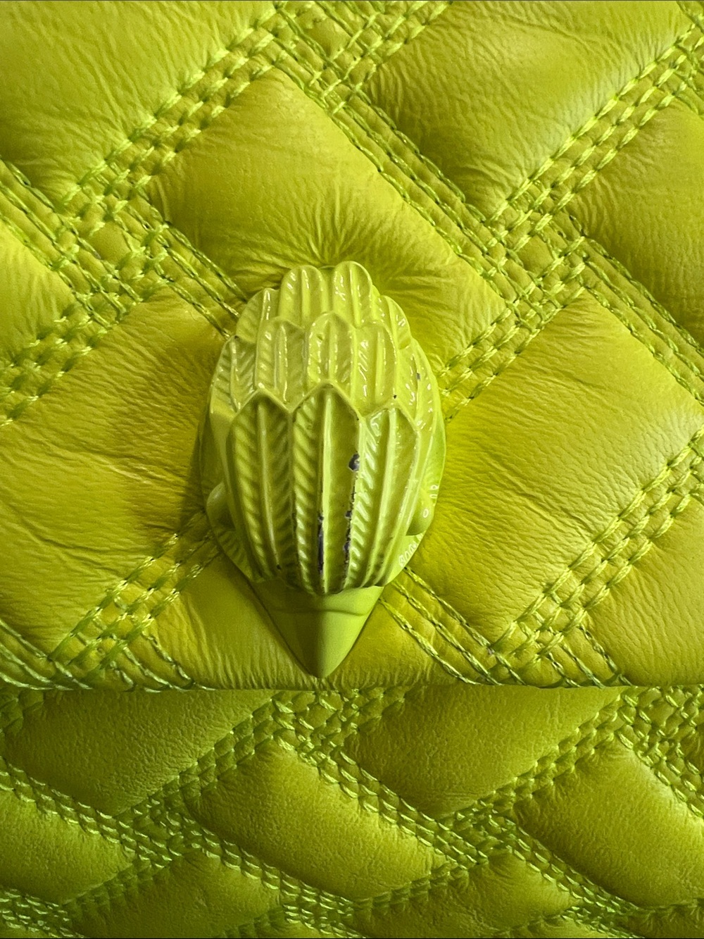 Kurt Geiger Limited Edition Yellow Quilted Women’s Shoulder Bag - Picture 13 of 15